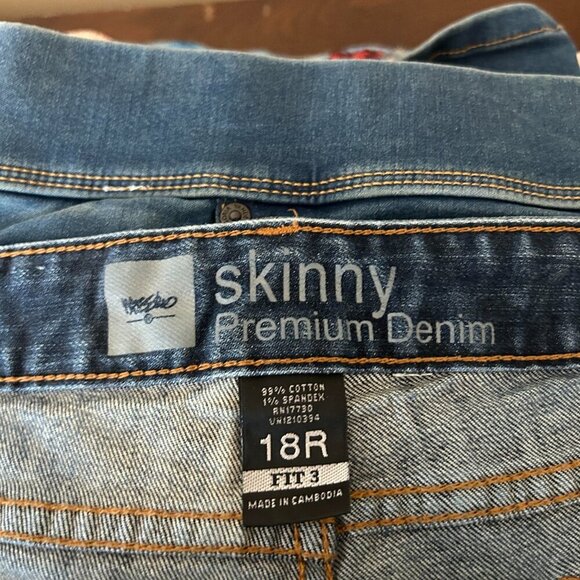 Skinny jeans Size 18R Zip up Fly - Picture 5 of 5